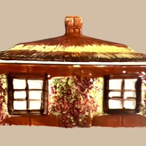Vtg 1940 Price Kensington Cottage Ware Tea Caddy/ Butter / Cheese Dish Canister